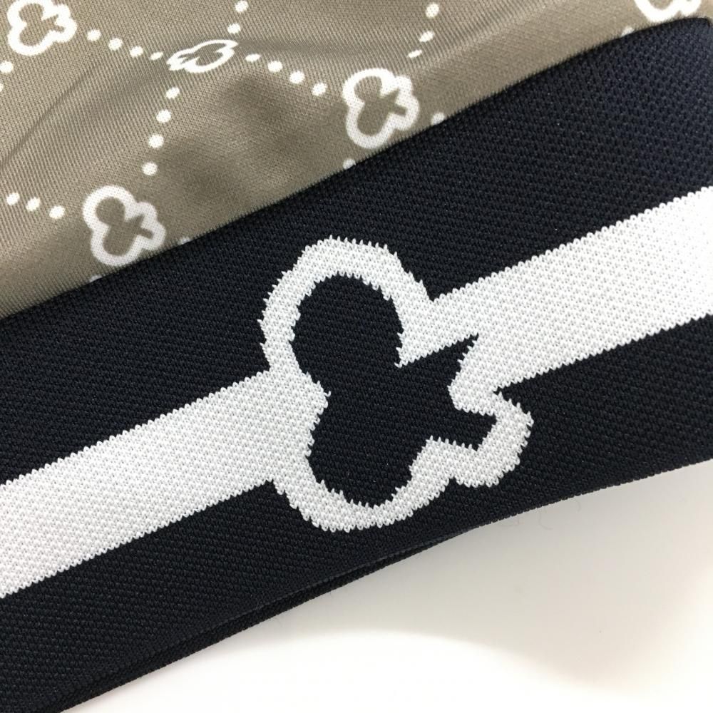 超美品】アンパスィ スカート カーキ×白 ロゴ総柄 ラインストーン