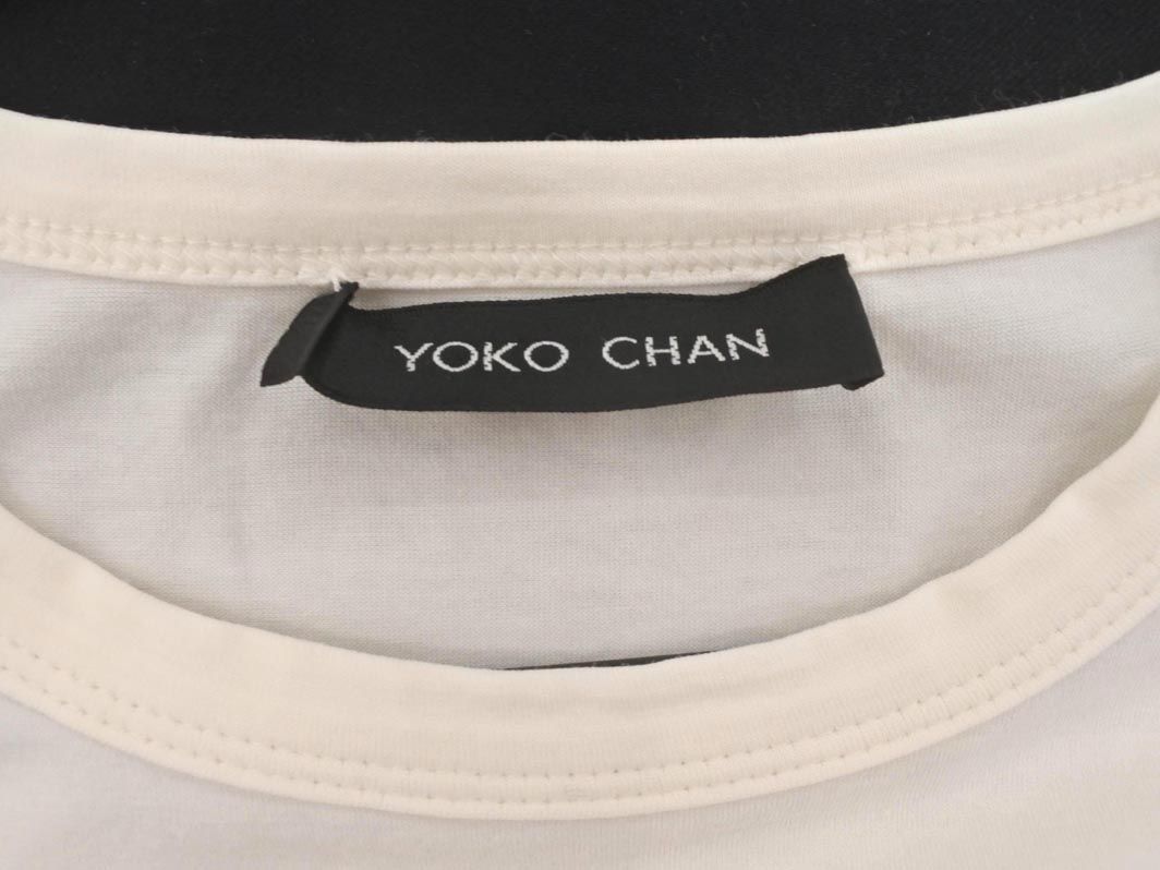 YOKO CHAN ヨーコチャン 半袖 切替 カットソー size36/オフホワイト