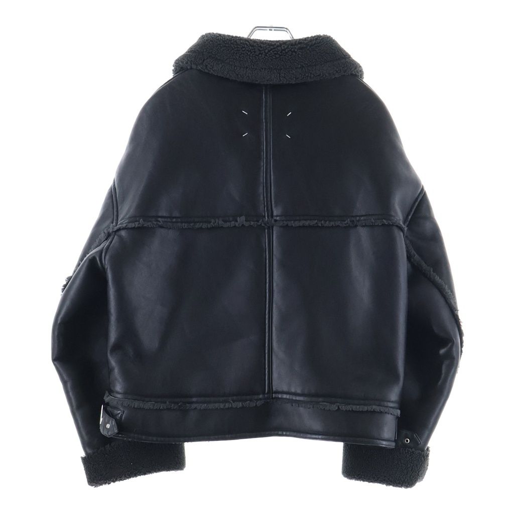 Maison Martin Margiela メゾンマルタンマルジェラ 04AW TECHNICAL SHEARING JAKET テクニカルシアリング ここのえ期 レザームートンジャケット ブラック Maison Martin Margiela (メゾンマルタンマルジェラ) 04AW TECHNICAL