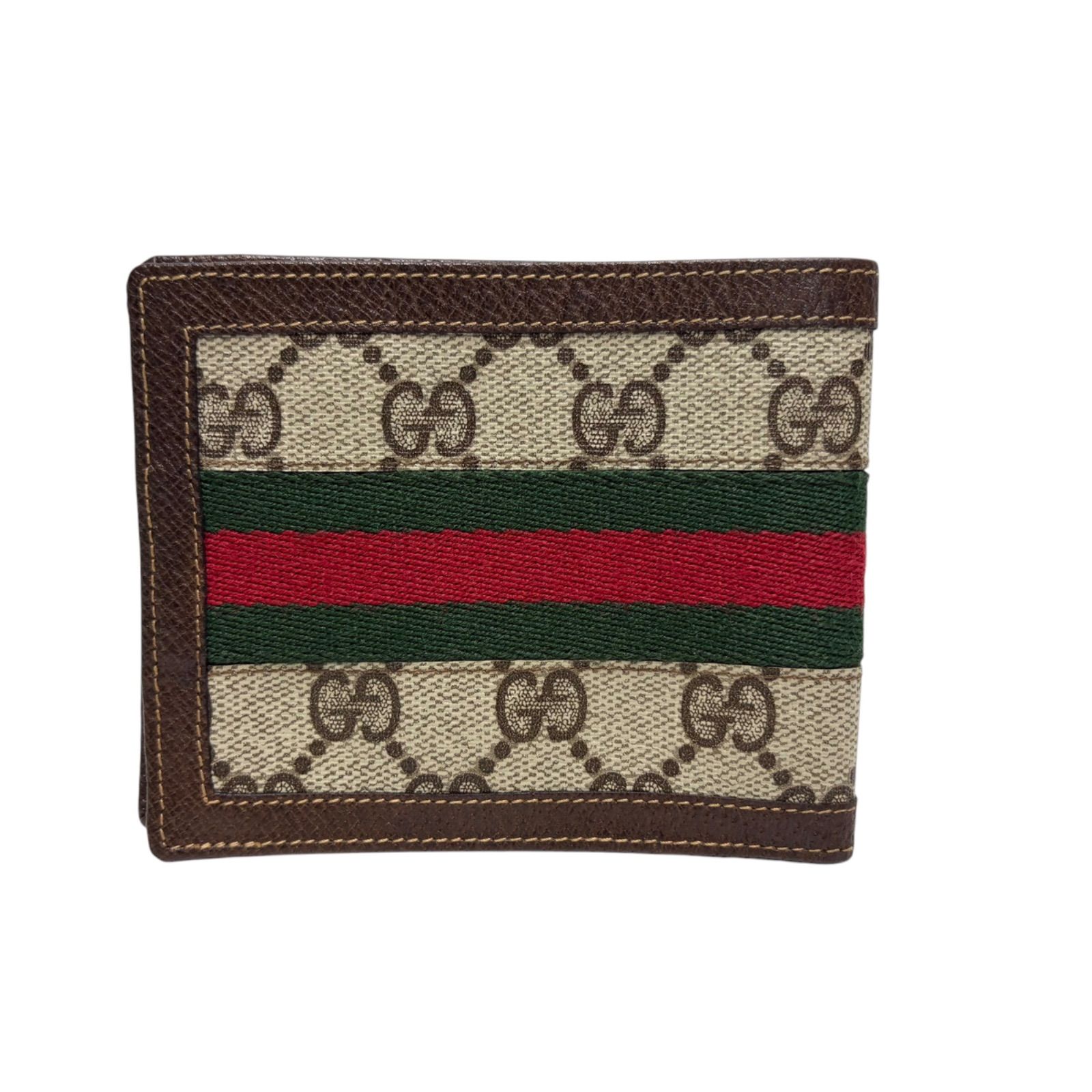 4971 GUCCI グッチ 二つ折り財布 シェリーライン スプリーム GG