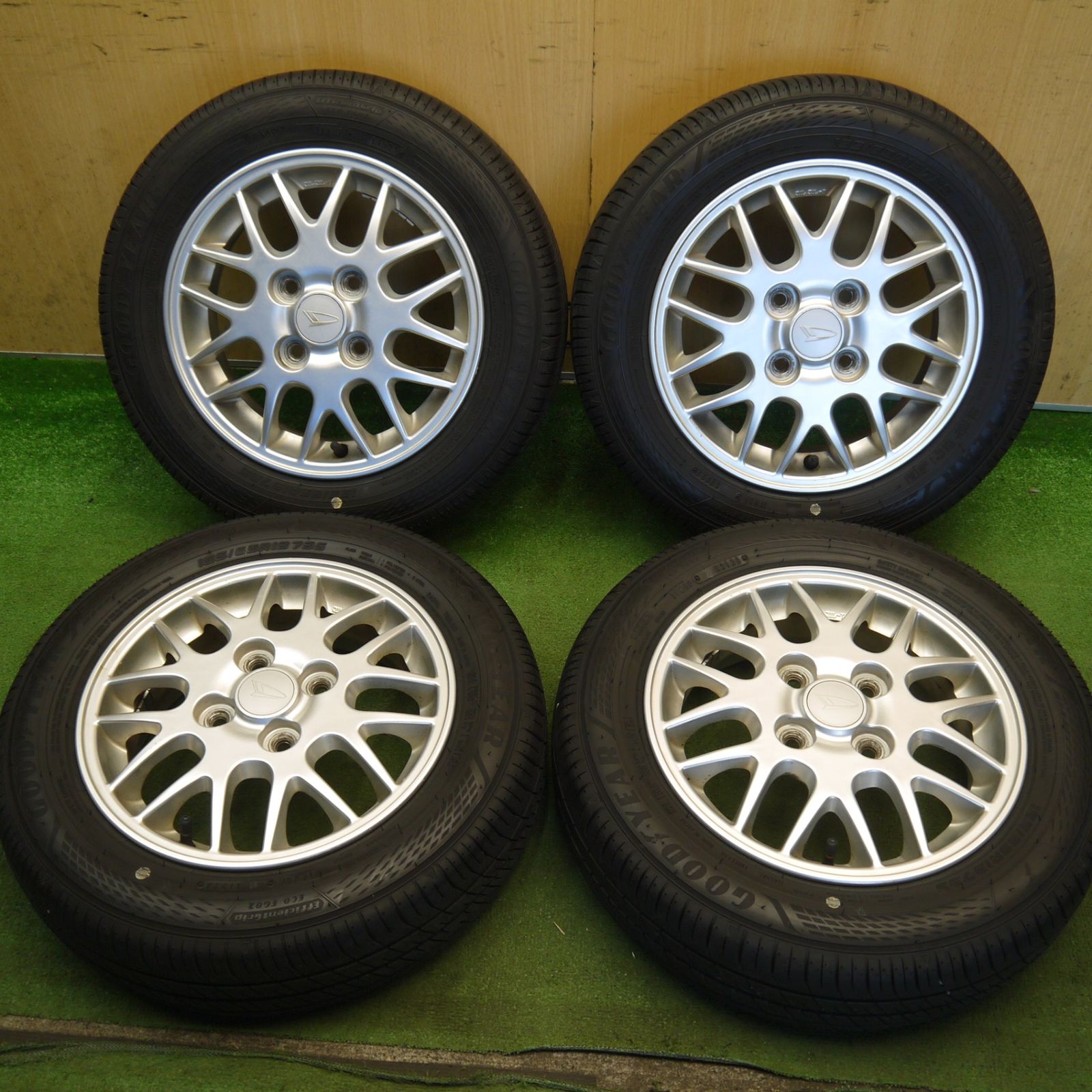 バリ溝！23年！ほぼ10分◎ダイハツ アトレー ネイキッド 等 純正 155/65R13 グッドイヤー EfficientGrip ECO EG02 13インチ PCD100/4H◎6072405Hノ