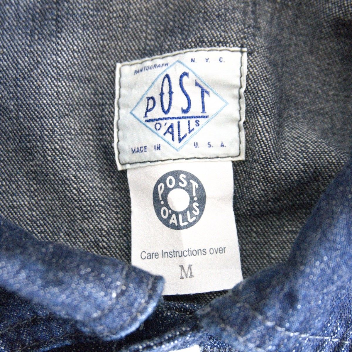 美品】POST OVERALLS【DENIM ARMY PULLOVER】M アメリカ製 デニム プル