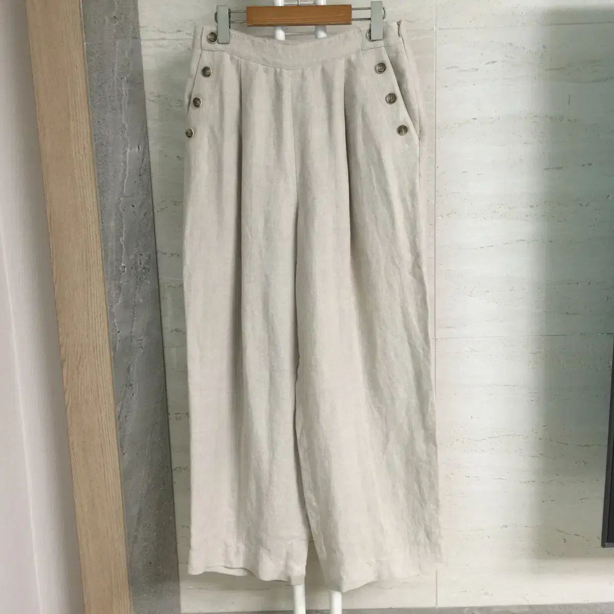 Maje マージュ 23 リネン ワイド スラックス パンツ 27