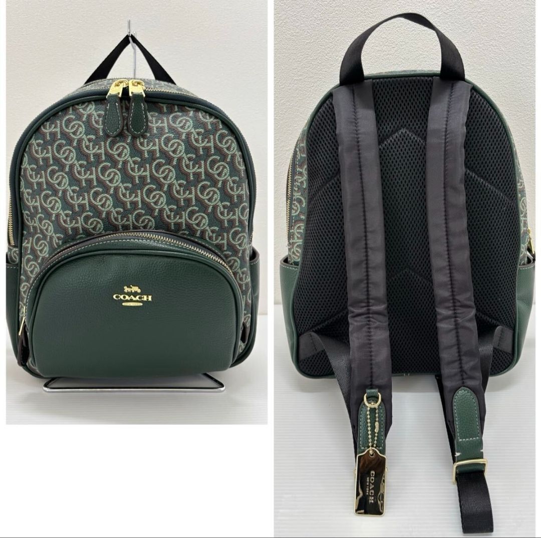 R(0430x5) COACH コーチ コート バックパック シグネチャー モノグラム