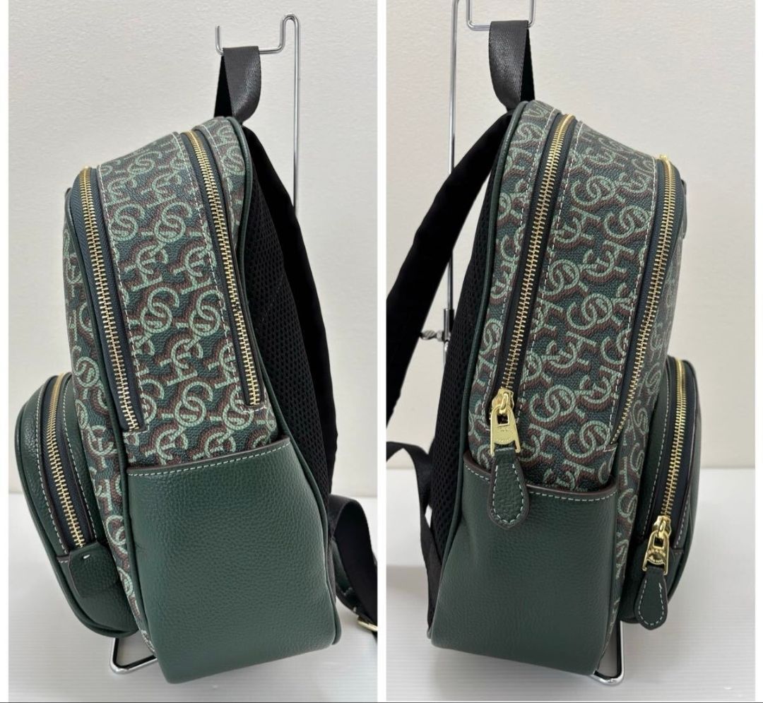 R(0430x5) COACH コーチ コート バックパック シグネチャー モノグラム