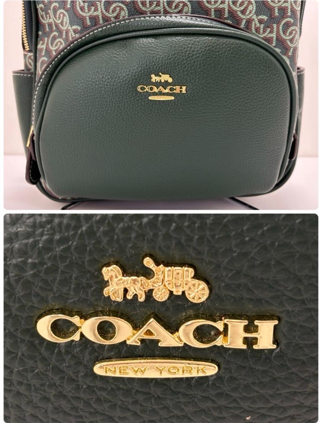 R(0430x5) COACH コーチ コート バックパック シグネチャー モノグラム