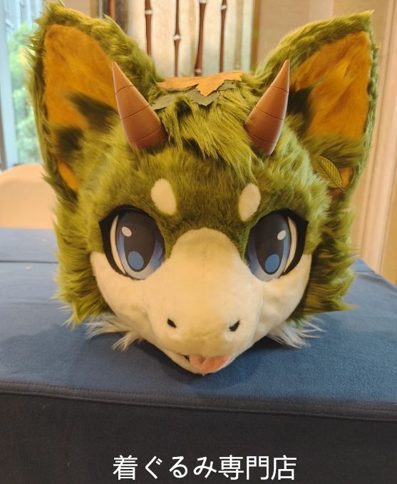 狼　犬　猫　着ぐるみ 　ヘッド ケモノ ファースーツ ぬいぐるみ コスプレ コスチューム Kurumi 一点物 D457