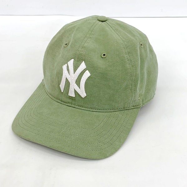 KITH '47 for the New York Yankees Cupro Linen Franchise LS Cap キス キャップ メンズ Lサイズ グリーン系 帽子 DF20017■