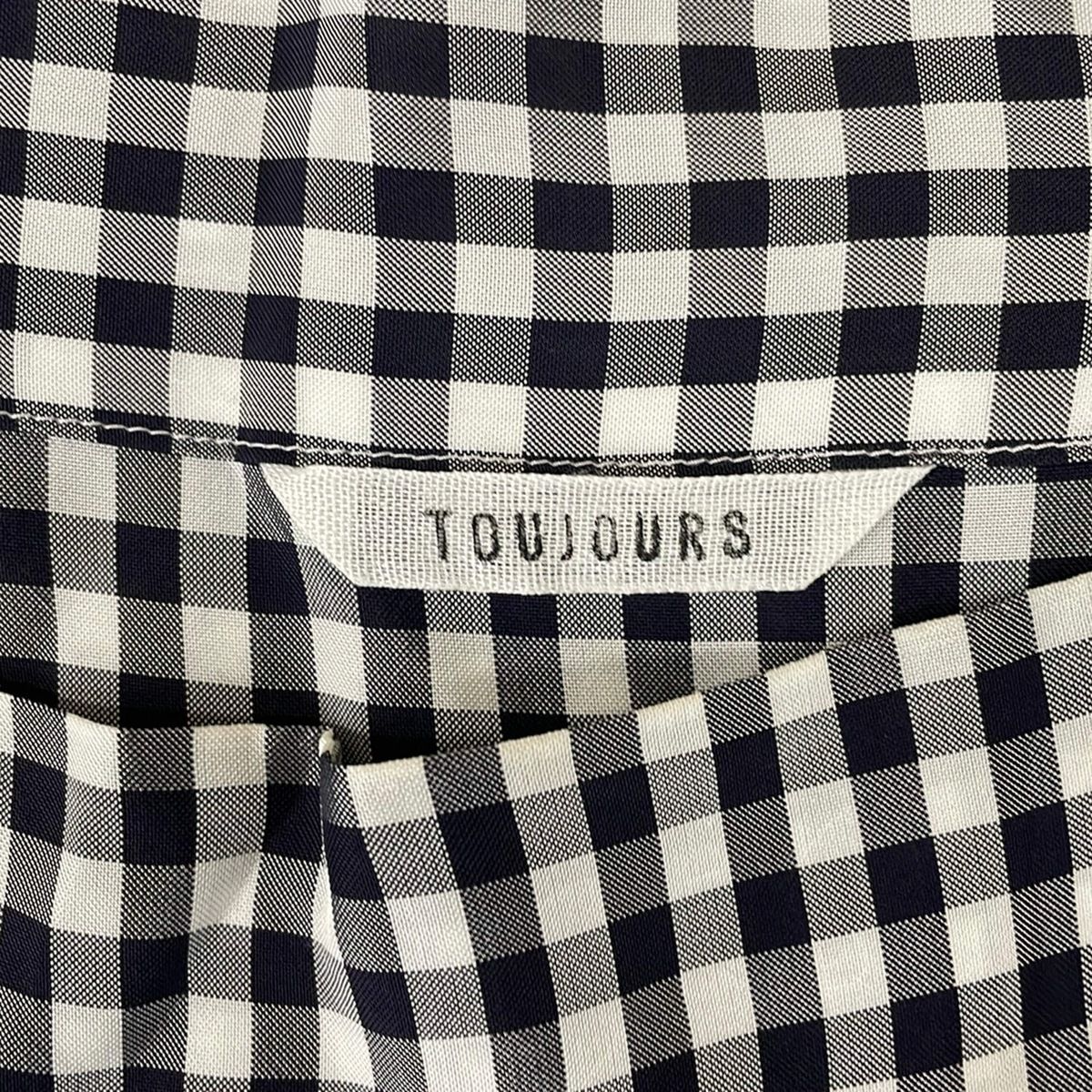 TOUJOURS(トゥジュー) ワンピース サイズF レディース美品 - 黒×白 