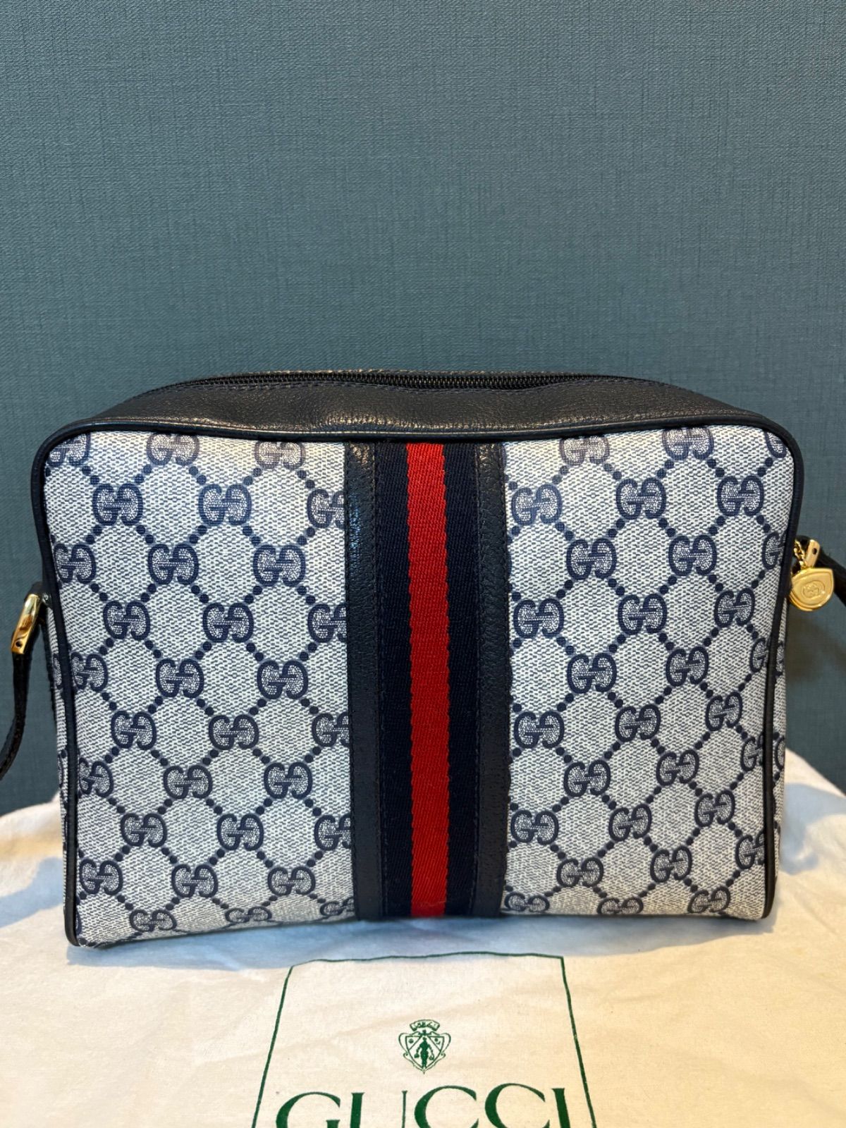 GUCCI グッチ GGスプリーム ショルダーバッグ シェリーライン PVC