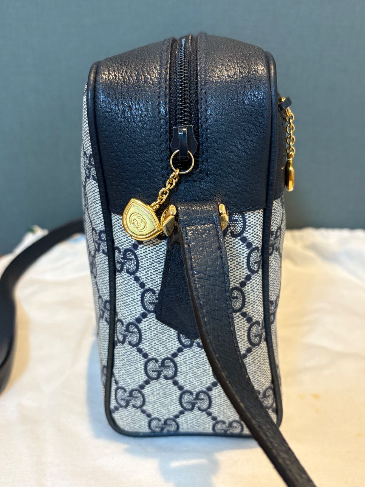 GUCCI グッチ GGスプリーム ショルダーバッグ シェリーライン PVC 