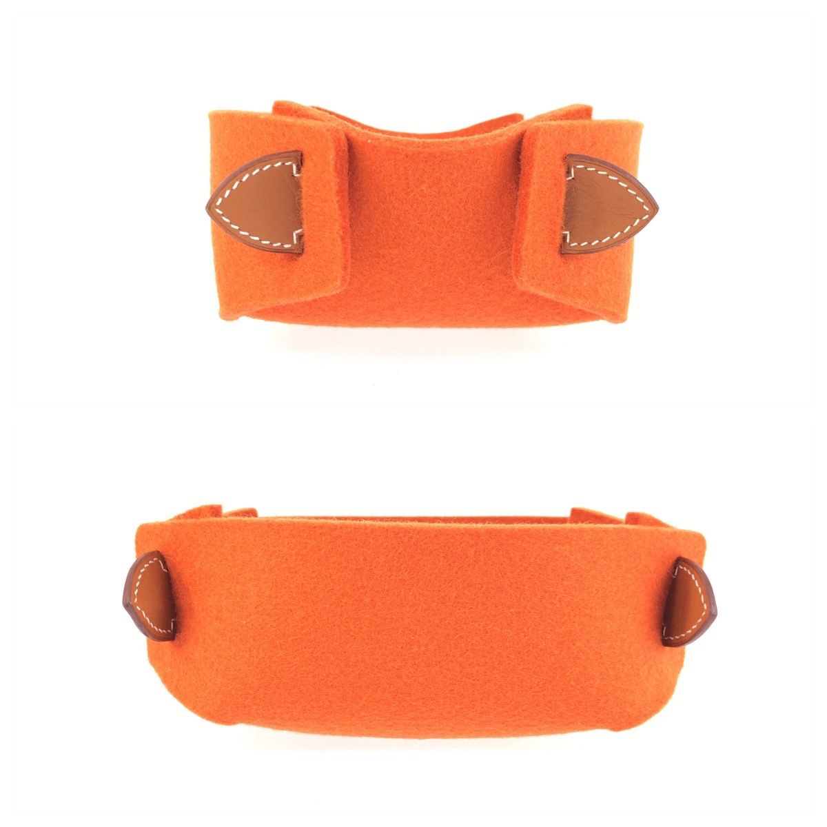 美品 HERMES エルメス ヴィド ポッシュ パスパス MM オレンジ ブラウン