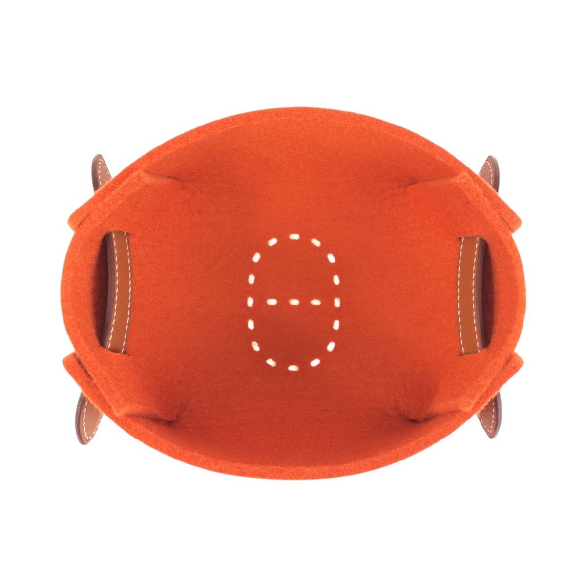 美品 HERMES エルメス ヴィド ポッシュ パスパス MM オレンジ ブラウン