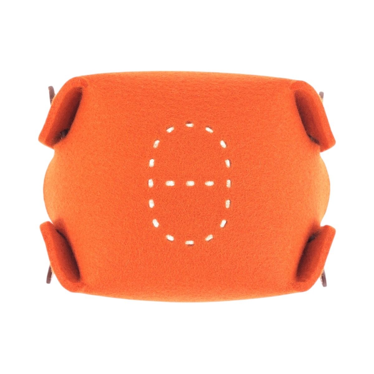 美品 HERMES エルメス ヴィド ポッシュ パスパス MM オレンジ ブラウン