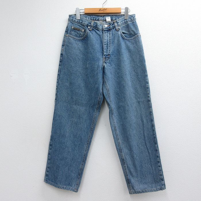 W30/古着 カルバンクライン ブランド ジーンズ メンズ 90年代 90s コットン USA製 ネイビー デニム 26jul21 6,691円