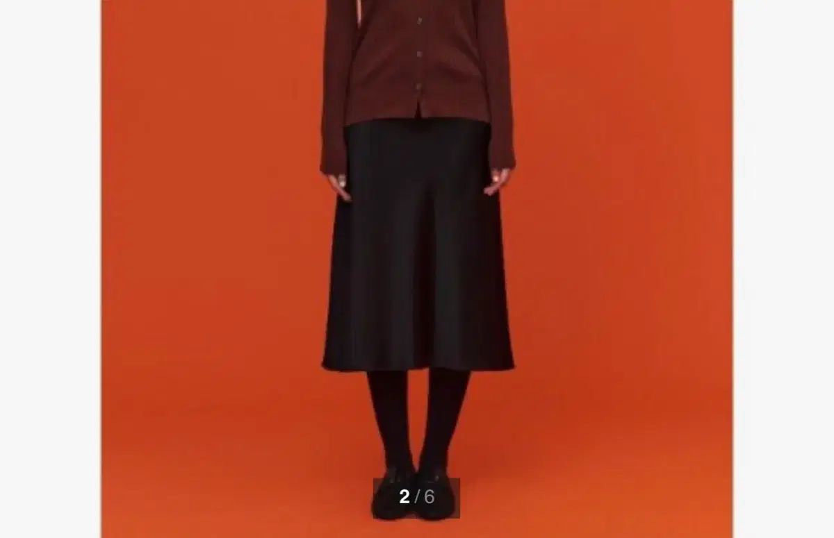 BEAN POLE ビーンポール サテン ロング スカート 25