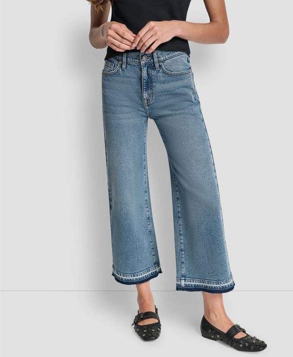 ダナキャランニューヨーク レディース ボトムス デニムパンツ ワイドレッグ DKNY Jeans Womens MidRise Wide Leg Jeans Cedar Hill