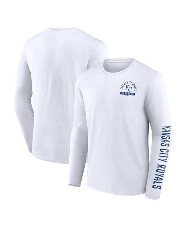 ファナティクス メンズ トップス Tシャツ Fanatics Mens White Kansas City Royals Press Box Long Sleeve TShirt White ホワイト