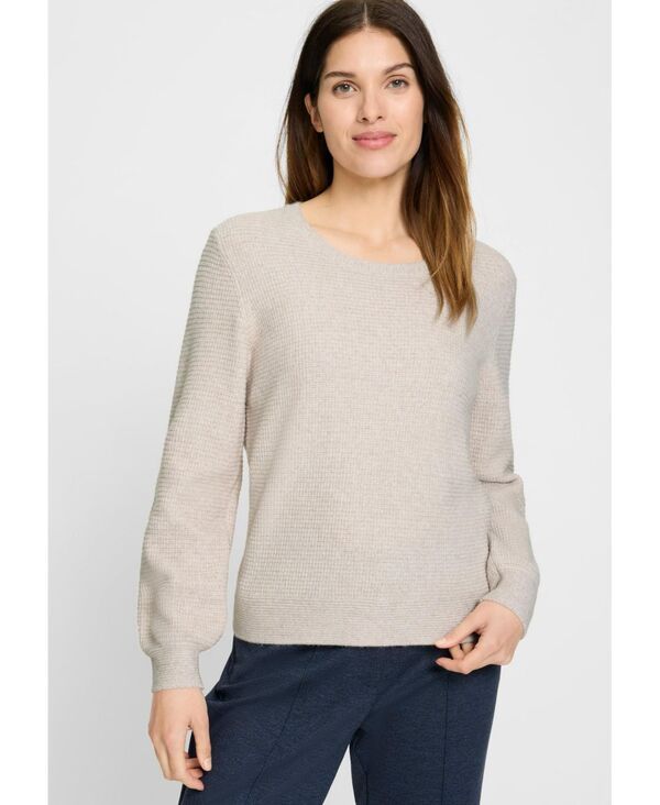 オルセン レディース アウター ニット・セーター ニット Olsen Womens Waffle Knit Pullover Caffe latte mel