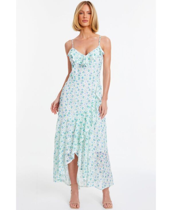 クイズ レディース トップス ワンピース シフォン マキシワンピース マキシ QUIZ Womens Chiffon Jacquard Strappy Maxi Dress White ホワイト 28,712円