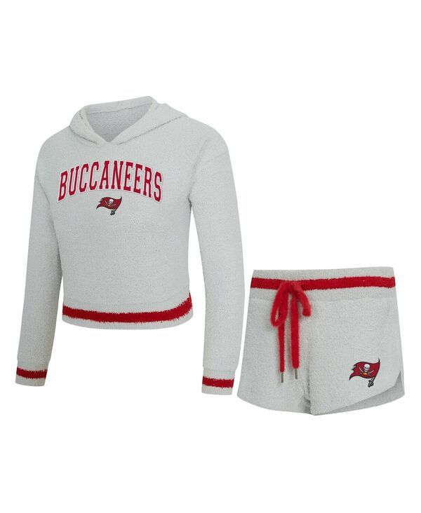 コンセプツ スポーツ レディース アウター パーカー・スウェット ショートパンツ Conceptsport Womens 2Piece Gray Tampa Bay Buccaneers Whitle
