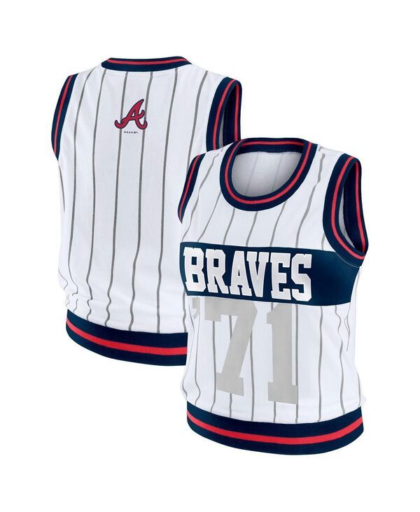 ウェア バイ エリン アンドルーズ レディース トップス タンクトップ WEAR by Erin Andrews Womens White Atlanta Bravesporty Tank Top W