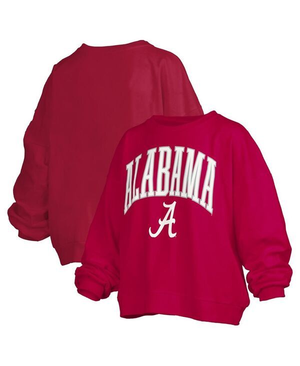 プレスボックス レディース アウター パーカー・スウェット シャツ ロゴ Pressbox WomensCrimson Alabama Crimson Tide Janise Arch Over Lo