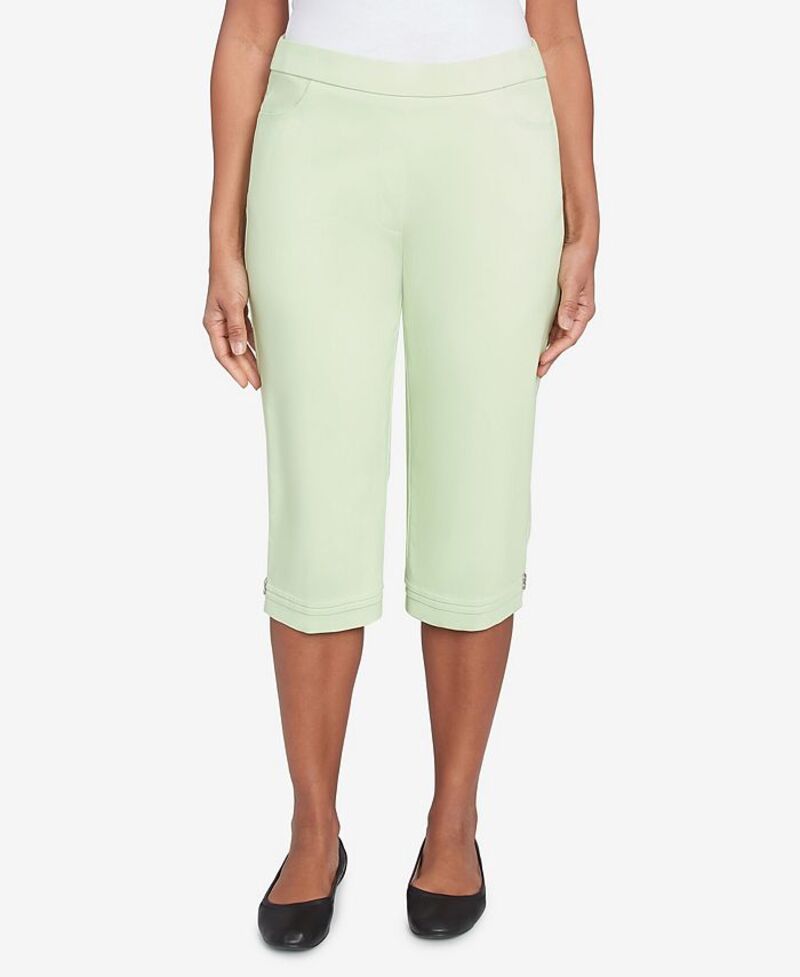 アルフレッド ダナー レディース ボトムス カジュアルパンツ パンツ キャップ Alfred Dunner Womens Parrot Cay Novelty Cuff Tummy Control C
