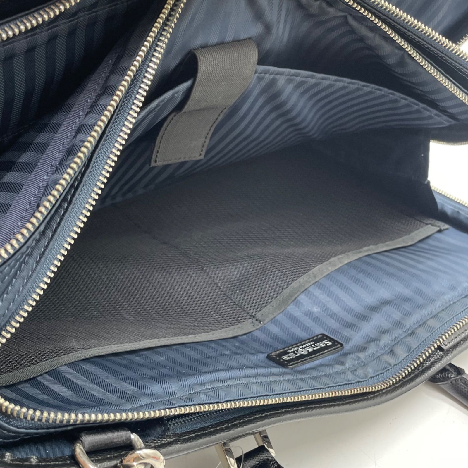Samsonite ビジネスバッグ ネイビー 中型 BN9747□サムソナイト ナイロン×レザー ビジネスバッグ 2WAY