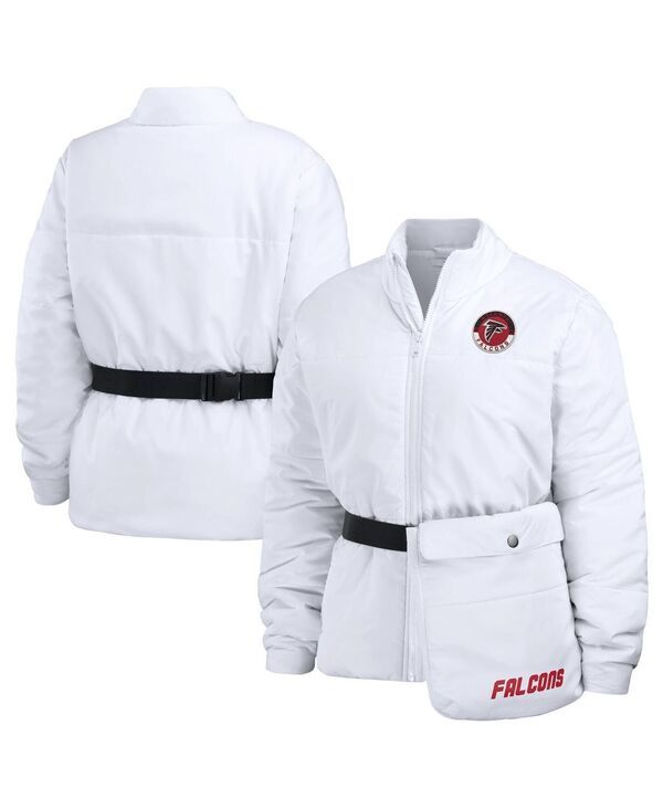 ウェア バイ エリン アンドルーズ レディース アウター ジャケット・ブルゾン WEAR by Erin Andrews Womens White Atlanta Falcons Packaway F