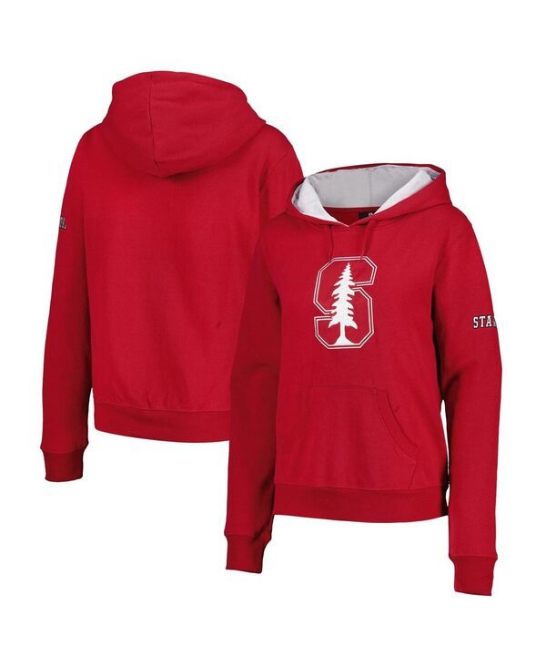 コロシアム レディース アウター パーカー・スウェット ロゴ Colosseum Womens Cardinal Stanford Cardinal Team Big Logo Pullover Ho