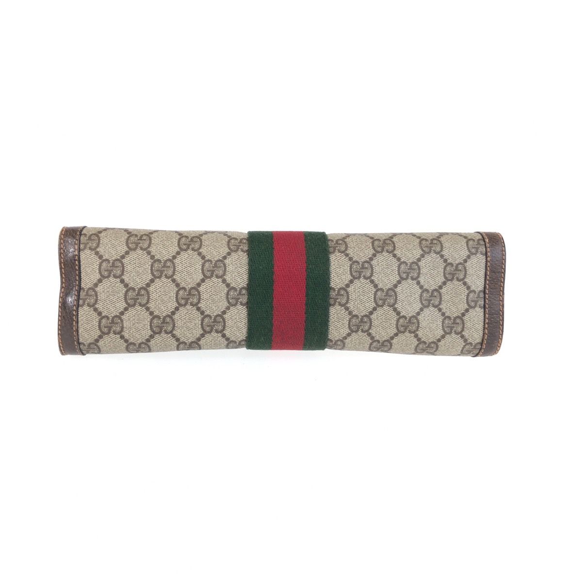 美品 GUCCI グッチ ヴィンテージ シェリーライン ブラウン ベージュ GG