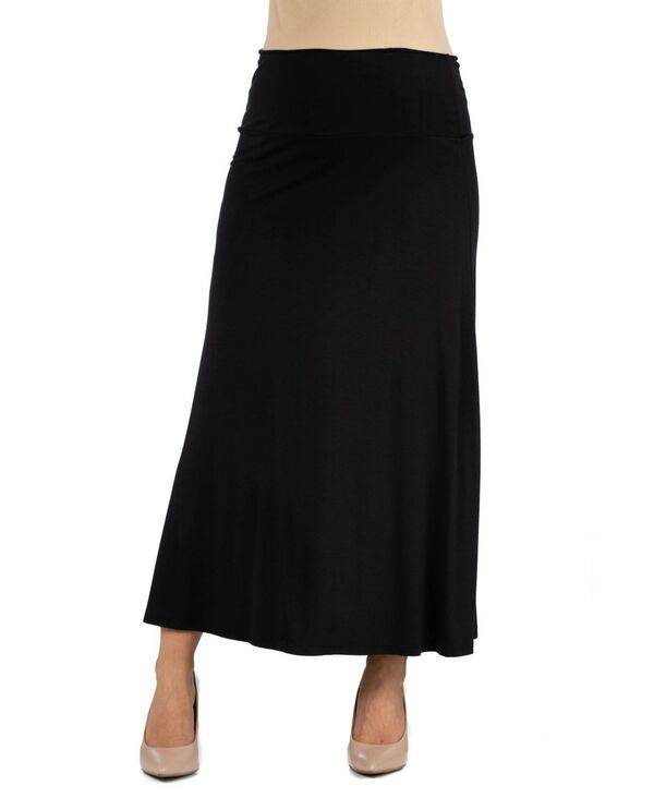 24 セブンコンフォート レディース ボトムスカート マタニティ マキシ 24seven Comfort Apparel Womens Elastic Waist Solid Color Matern