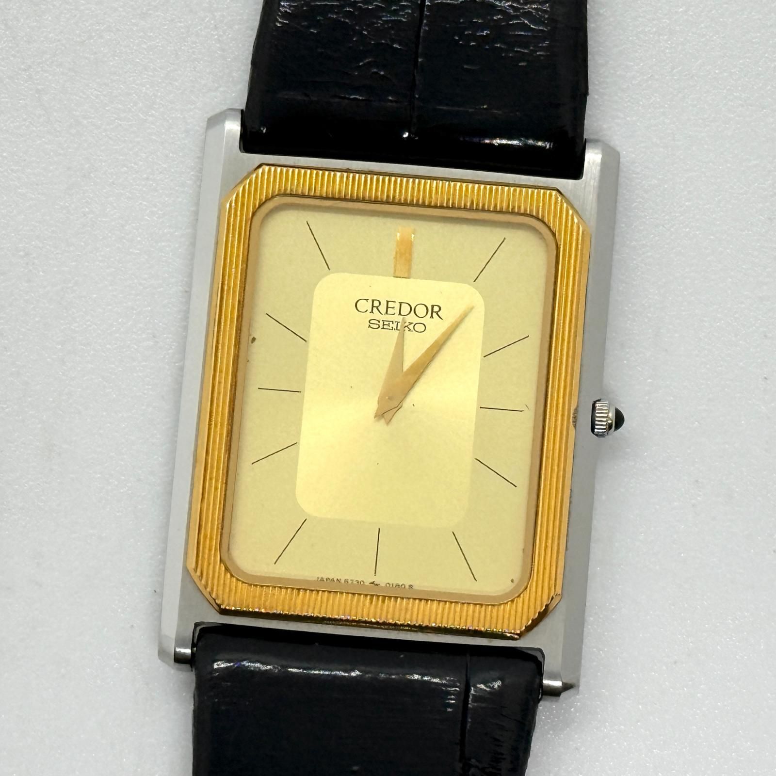 SEIKO セイコー 14K ベゼル クレドール 6730-5090 ゴールド QZ レディース 腕時計 稼働品