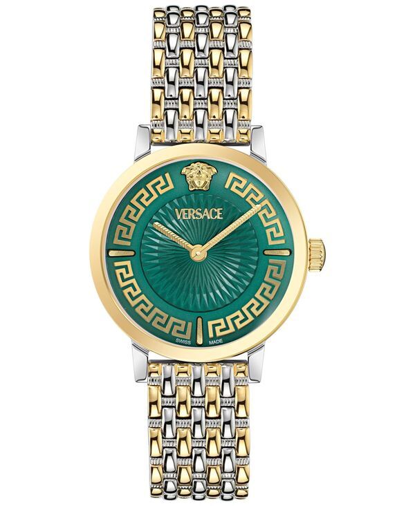 ヴェルサーチ レディース アクセサリー 腕時計 Tシャツ Versace Womenswiss Greca Fortuna TwoTone Stainlessteel Bracelet Watch 3 138,400円