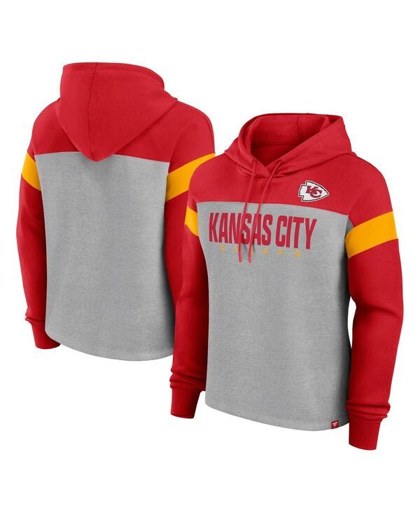 ファナティクス レディース アウター パーカー・スウェット Fanatics Womens Heather GrayRed Kansas City Chiefs Bold Play Call Pull 15,466円