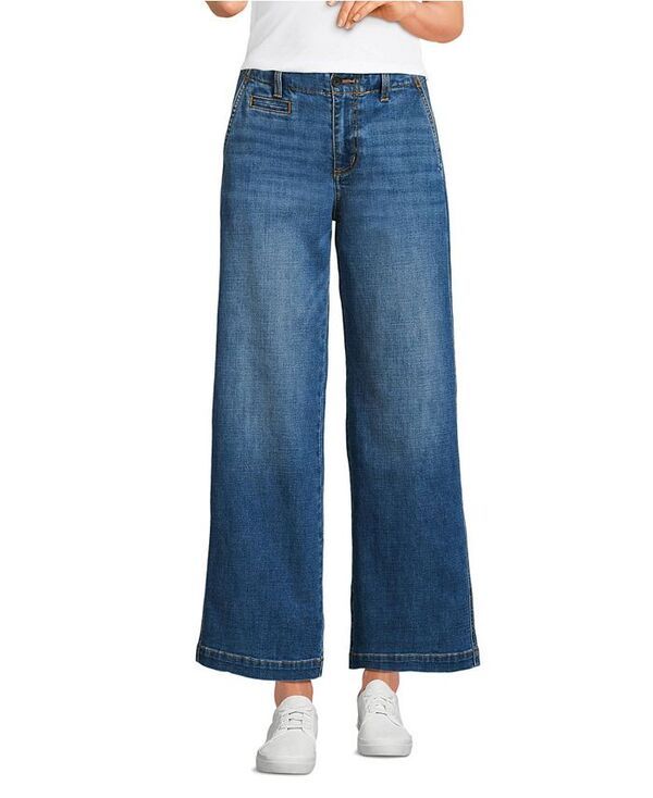 ランズエンド レディース ボトムス デニムパンツ ワイドレッグ デニム アンクル ジーンズ Lands End Womens Mid Rise Denim Wide Leg Ankle Jeans I 15,185円