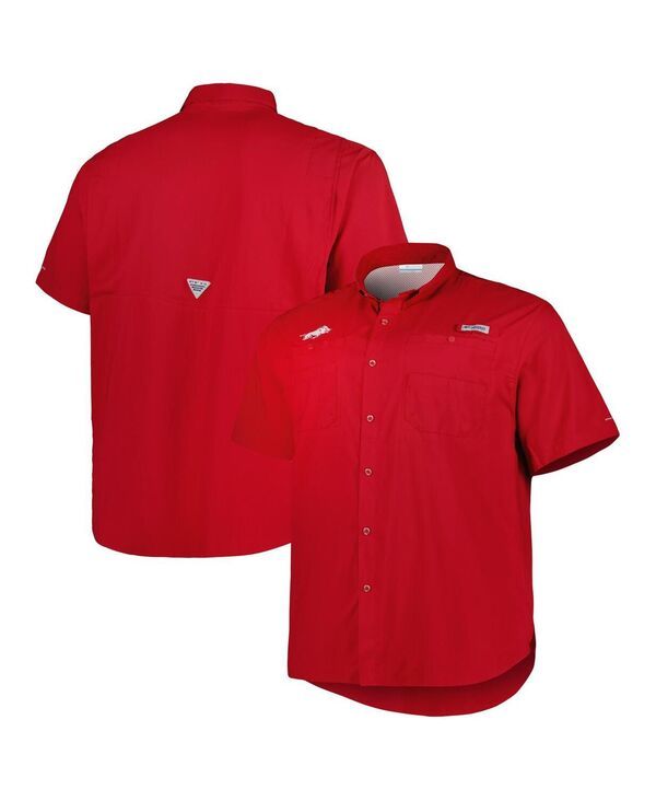 コロンビア メンズ トップス シャツ トール ダウン Columbia Mens Cardinal Arkansas Razorbacks Big and Tall Collegiate Tamiam