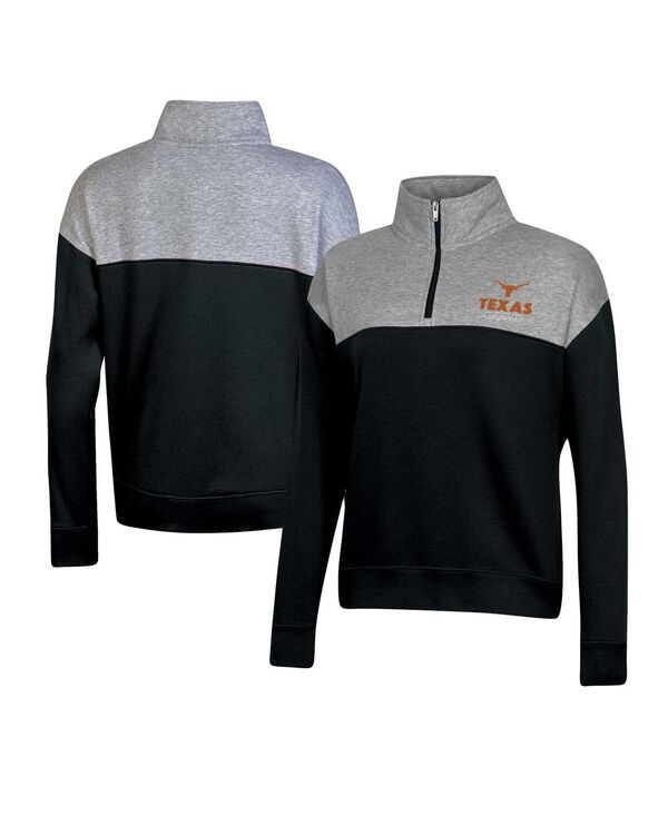 チャンピオン レディース アウター パーカー・スウェット シャツ Champion Womens Black Texas Longhorns ColorBlocked QuarterZip Sweat 14,804円