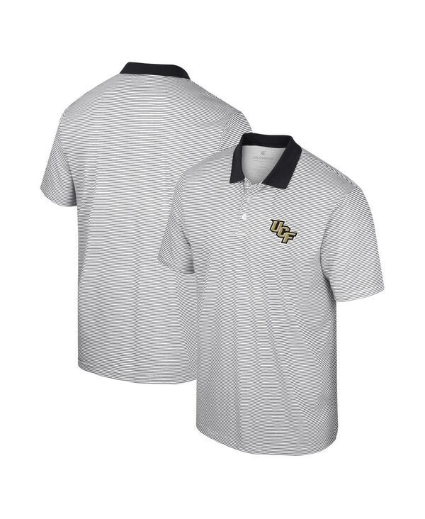 コロシアム メンズ トップス ポロシャツ プリント Colosseumens White Black UCF Knights Print Stripe Polo Shirt White Black ホ
