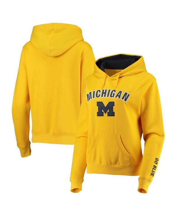 コロシアム レディース アウター パーカー・スウェット ロゴ Colosseum Womens Maize Michigan Wolverines Arch and Logo 1 Pullover H