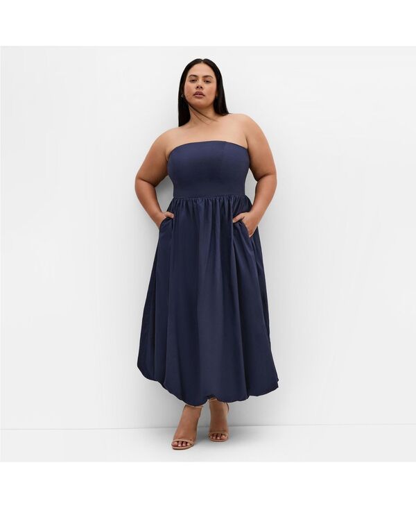 シティーシック レディース トップス ワンピース マキシワンピース マキシ CITY CHIC Womens Alina Maxi Dress Navy ネイビー