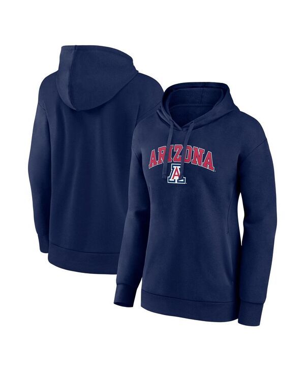 ファナティクス レディース アウター パーカー・スウェット パーカー Fanatics Womens Navy Arizona Wildcats Evergreen Campus Pullover H