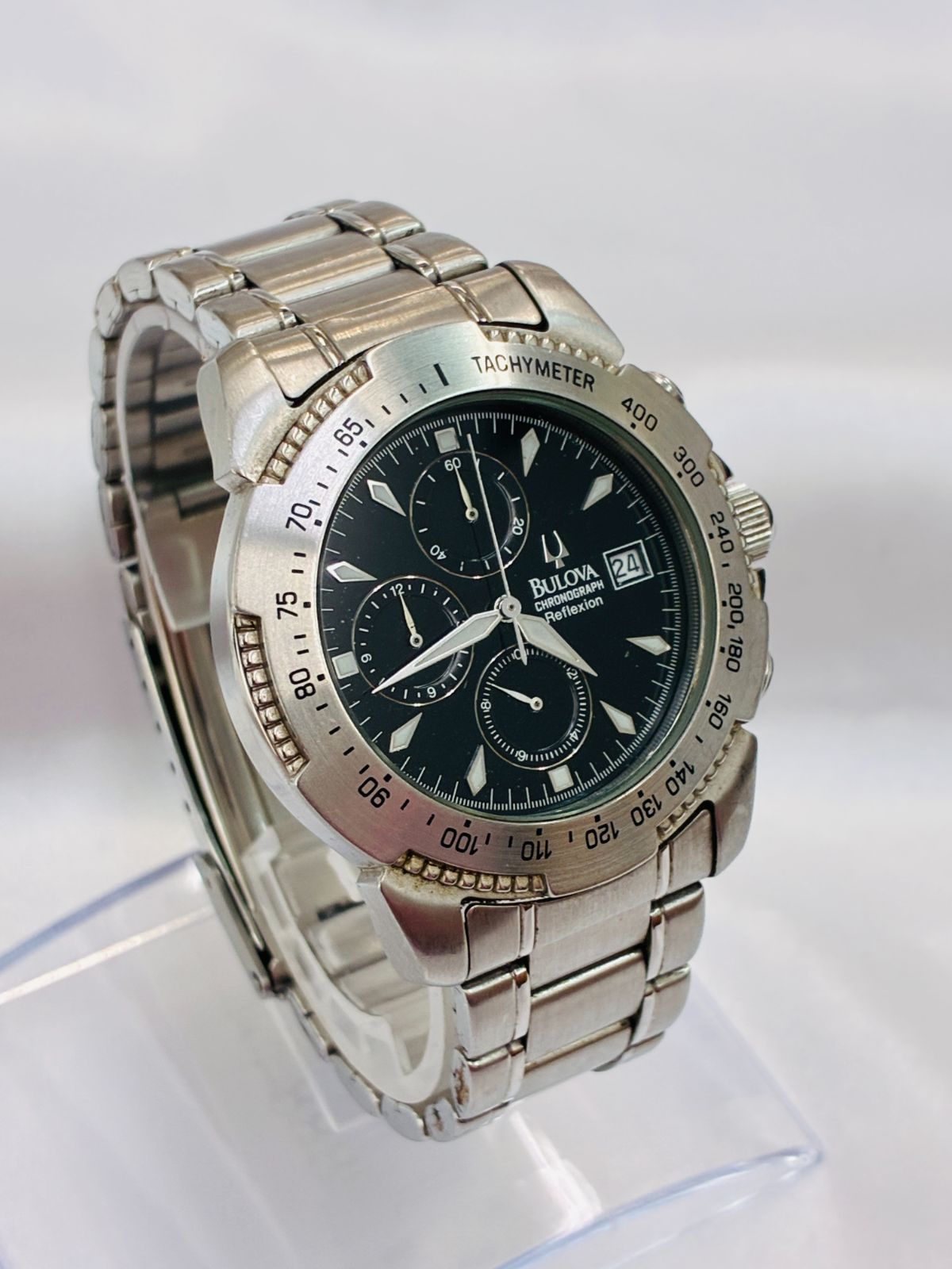 N 最終値下げ【ジャンク品】BULOVA ブローバ 腕時計 メンズ 黒
