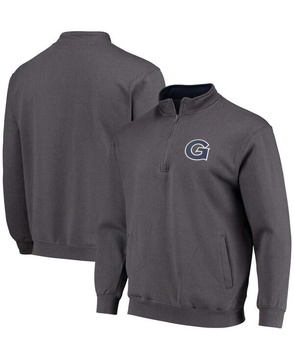 コロシアム メンズ アウター ジャケット・ブルゾン ロゴ ジャケット Colosseum Mens Charcoal Georgetown Hoyas Tortugas Logo QuarterZip