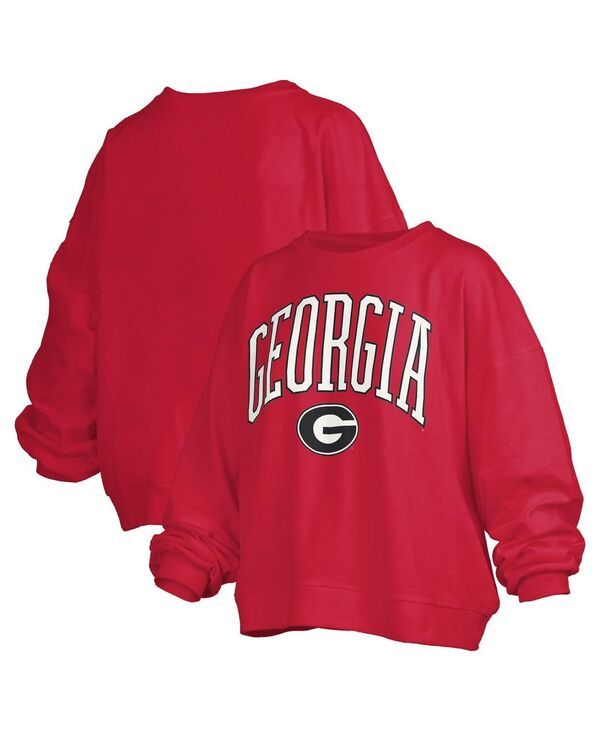 プレスボックス レディース アウター パーカー・スウェット シャツ ロゴ Pressbox WomensRed Georgia Bulldogs Janise Arch Over Logo Waist 15,251円