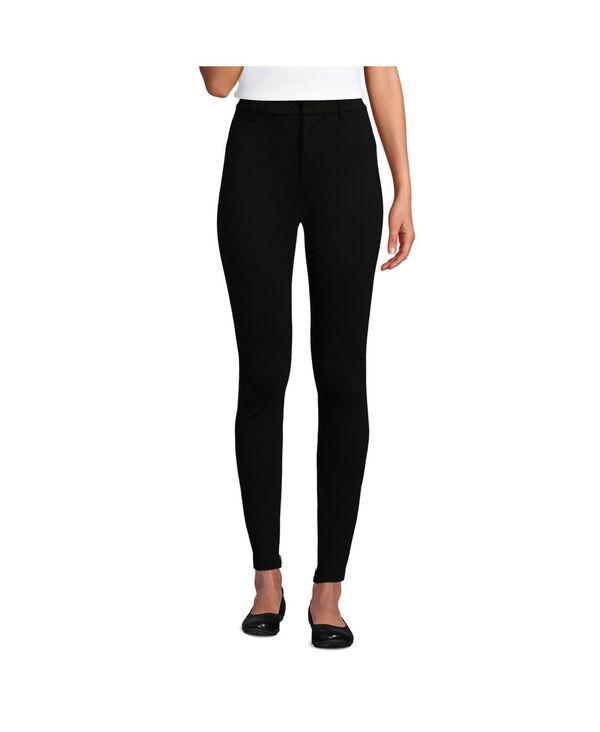 ランズエンド レディース ボトムス カジュアルパンツ プチ レギンス Lands End Womens Petite High Rise Ponte Polished Leggings Black ブ