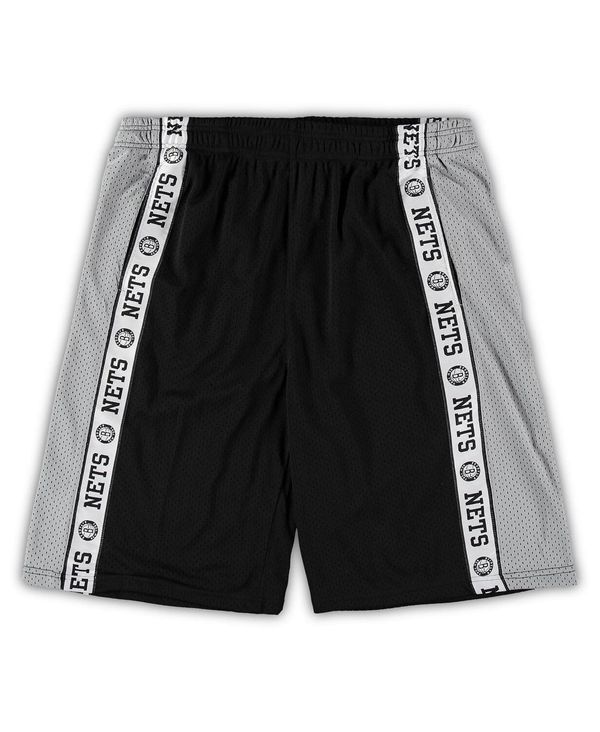 ファナティクス メンズ ボトムス ハーフパンツ・ショーツ メッシュ トール ショートパンツ ジャージー Fanatics Mens Black Silver New Jersey Nets Big a