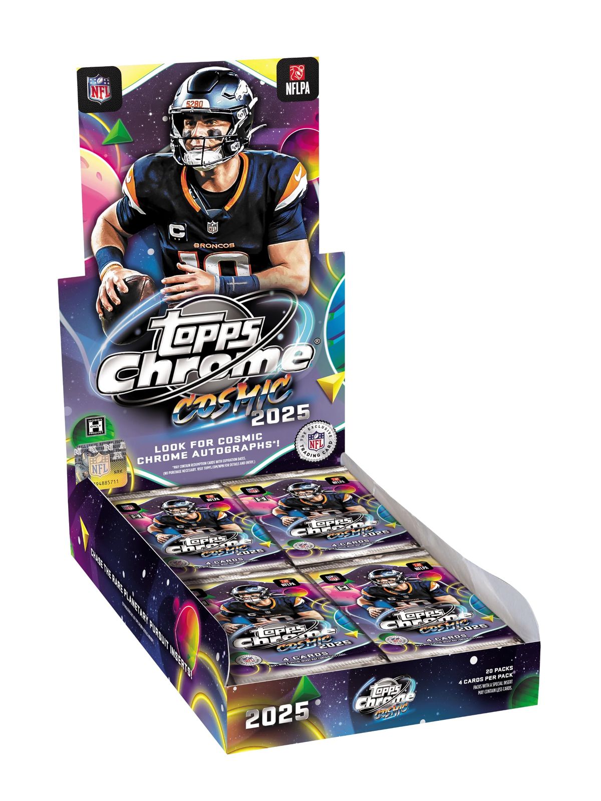 NFL 2025 Topps Cosmic Chrome フットボール ホビーボックス (20パック×4枚・未開封) 97,900円