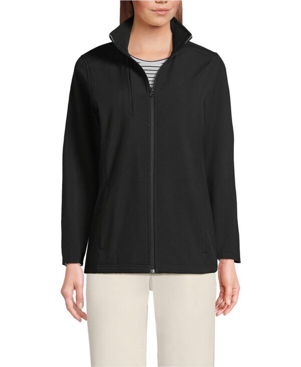ランズエンド レディース アウター ジャケット・ブルゾン ジャケット Lands End Womens Soft Shell Jacket Black ブラック 15,606円
